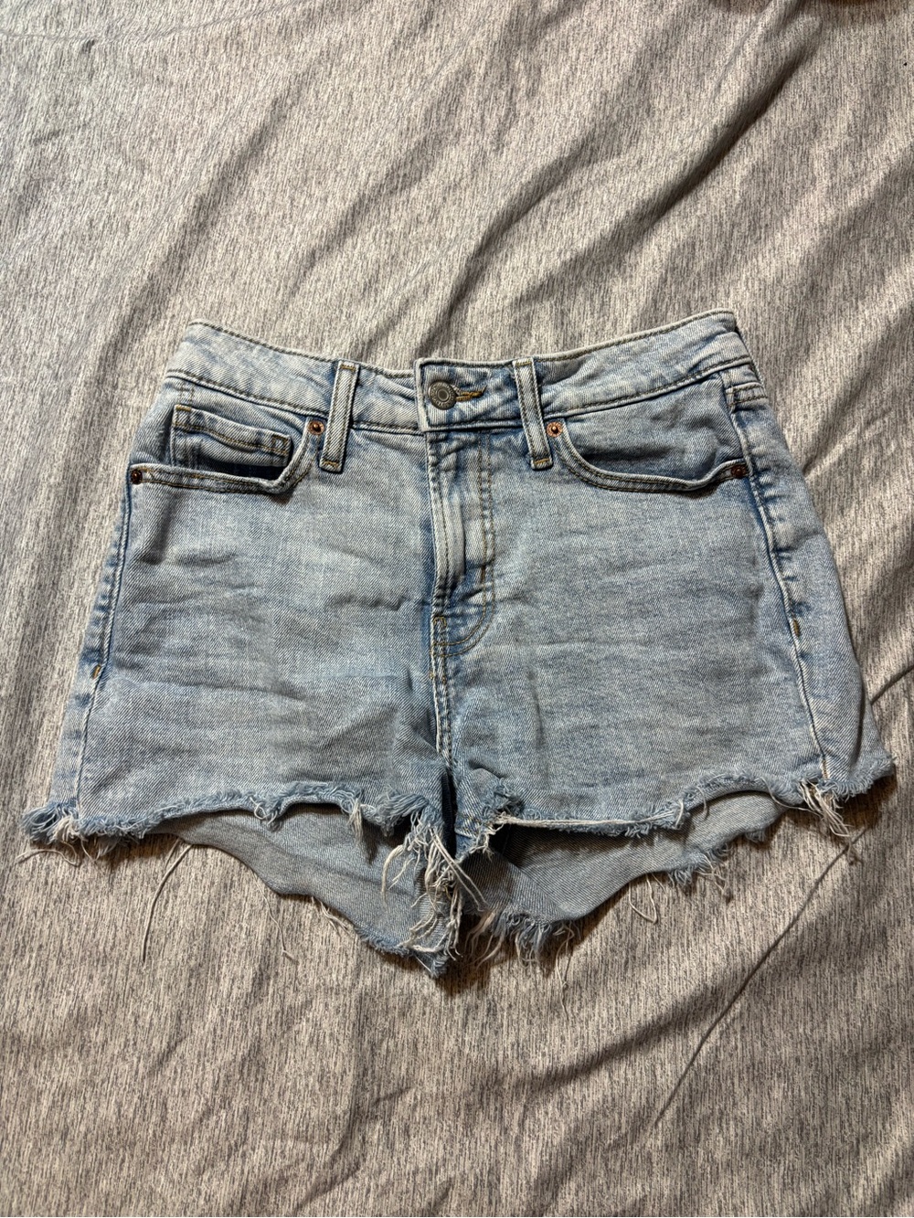 Old Navy Light Blue Distressed Denim Shorts OG Straight